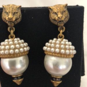 Gucci Feline head earrings